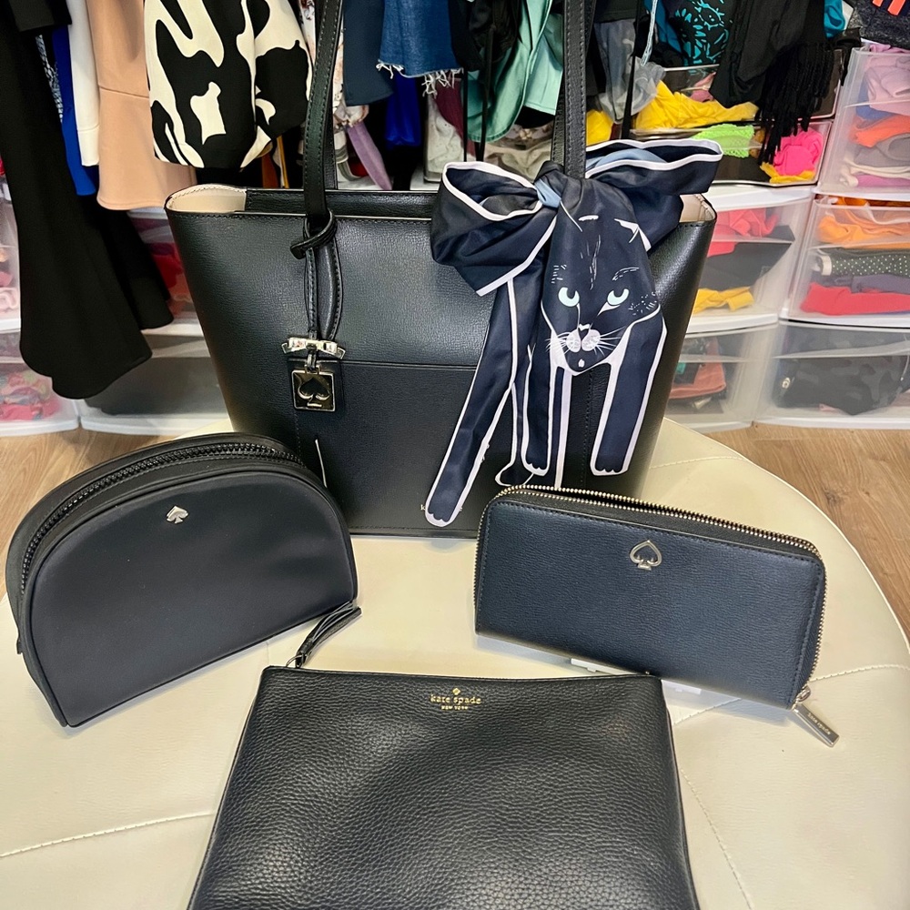 Kate Spade Black Handbag Set